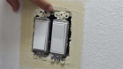 how to patch around an electrical box|drywall around electrical box.